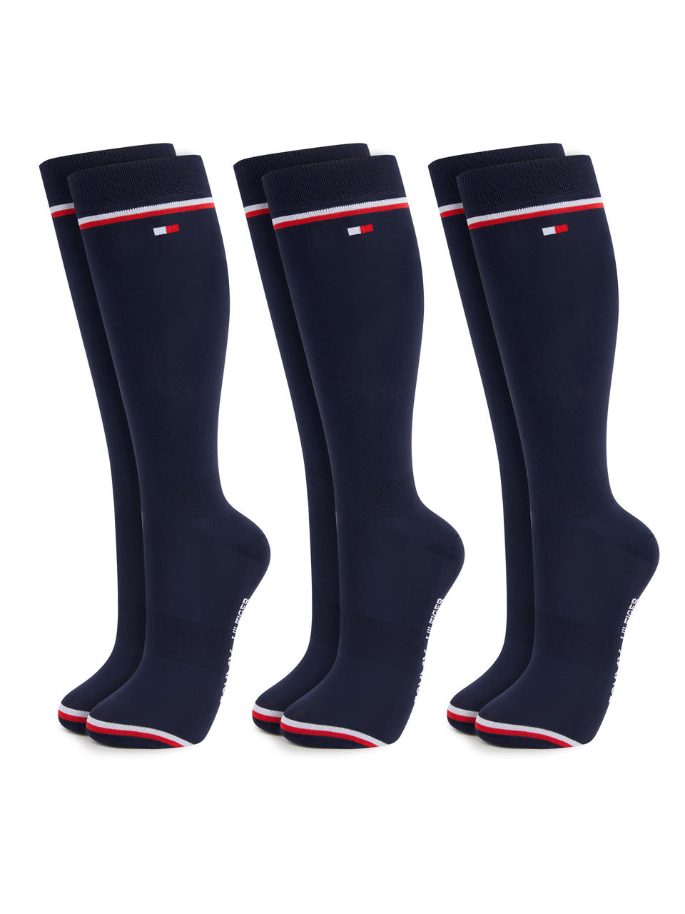 Tommy Hilfiger Lot de 2 paires de chaussettes d'équitation d'hiver Byron