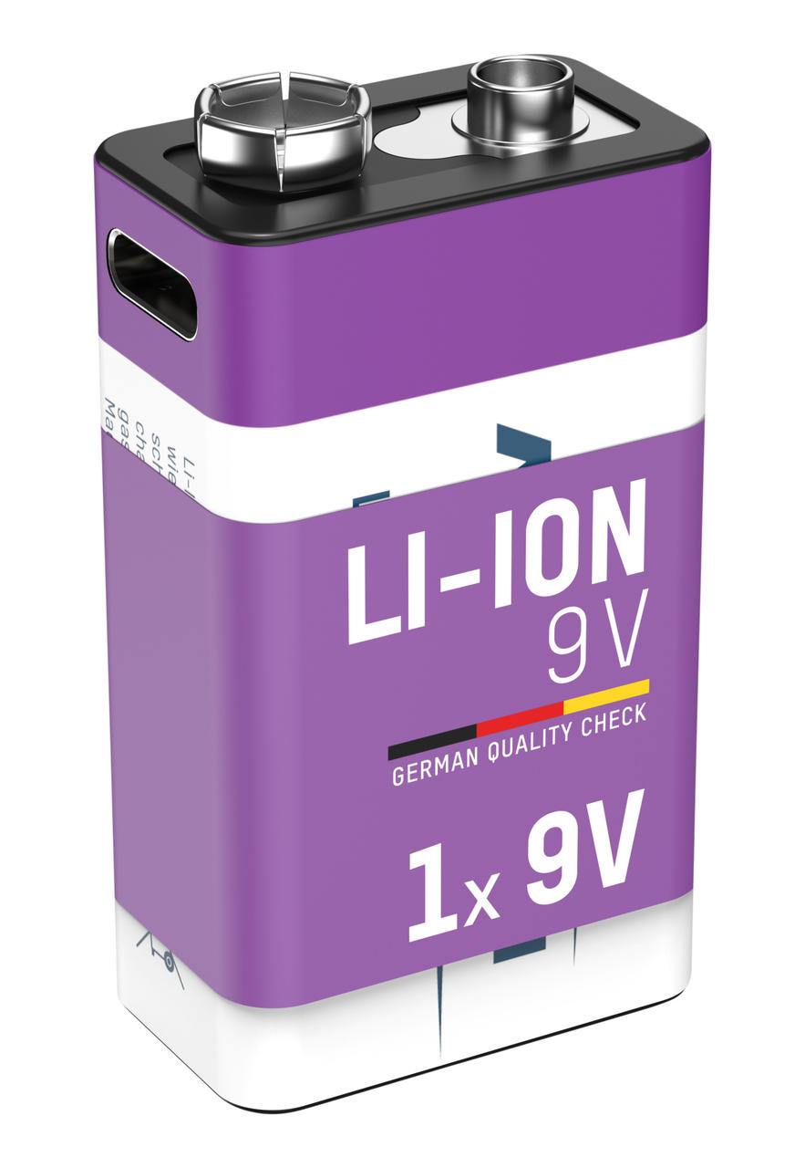 Ansmann Batterie rechargeabe Li-Ion 9V Bloc E - 400 mAh