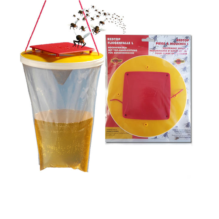 REDTOP Piège à mouches taille L, 3 litres