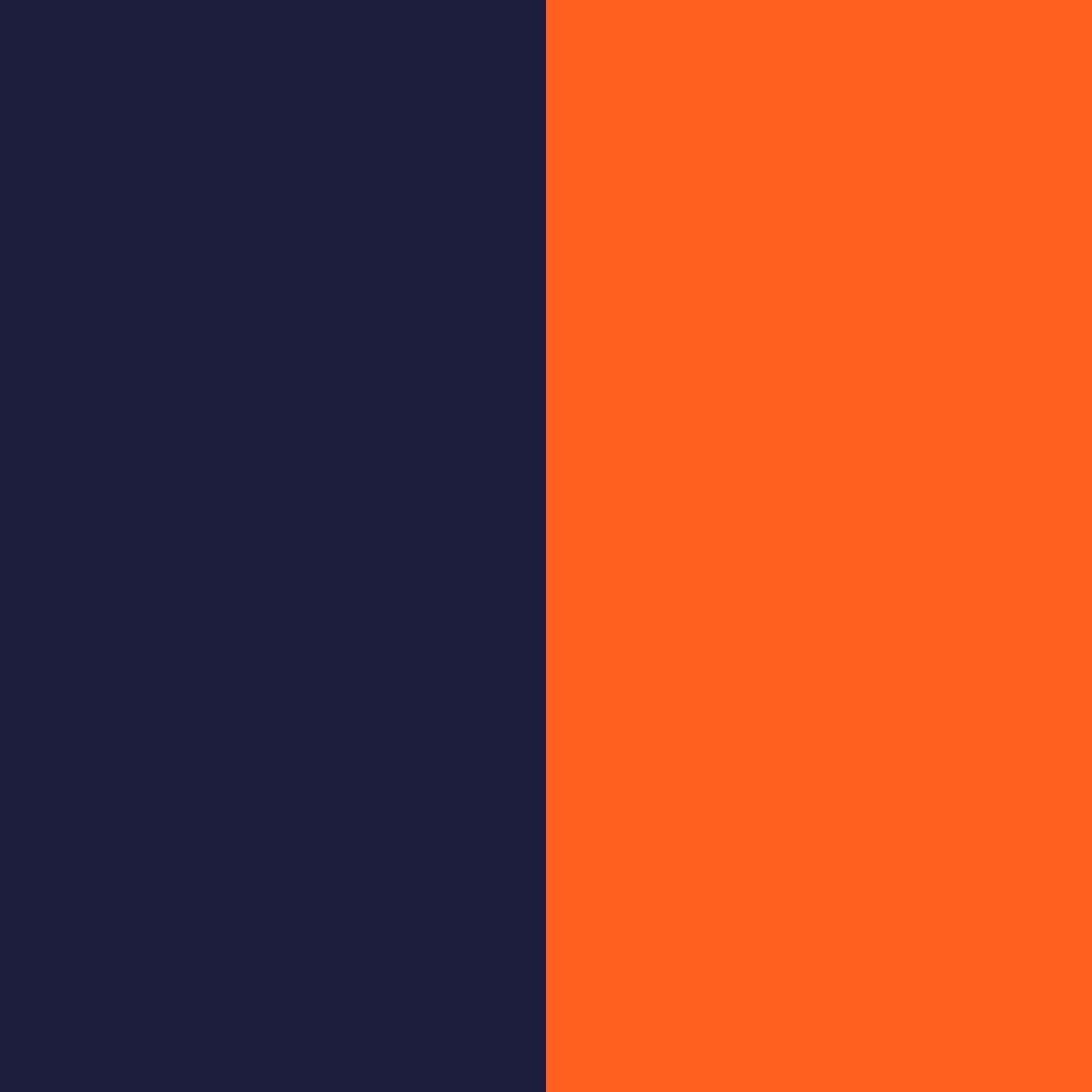 bleu marine/orange