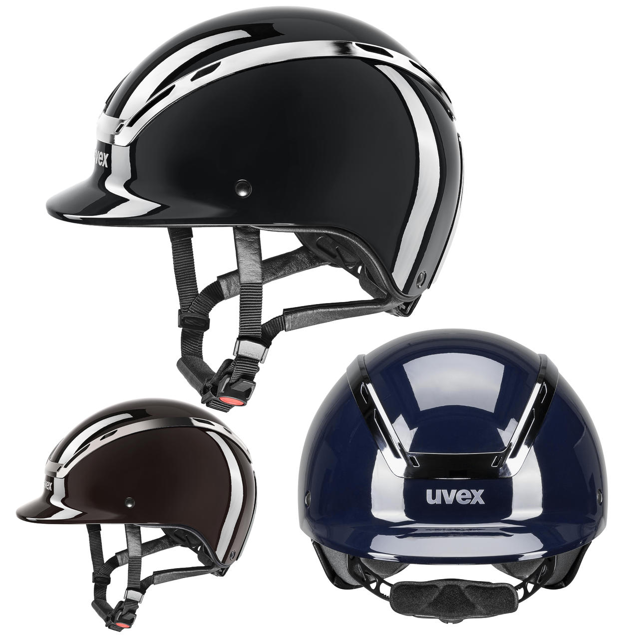 uvex Casque d'équitation exxeed shiny chrome