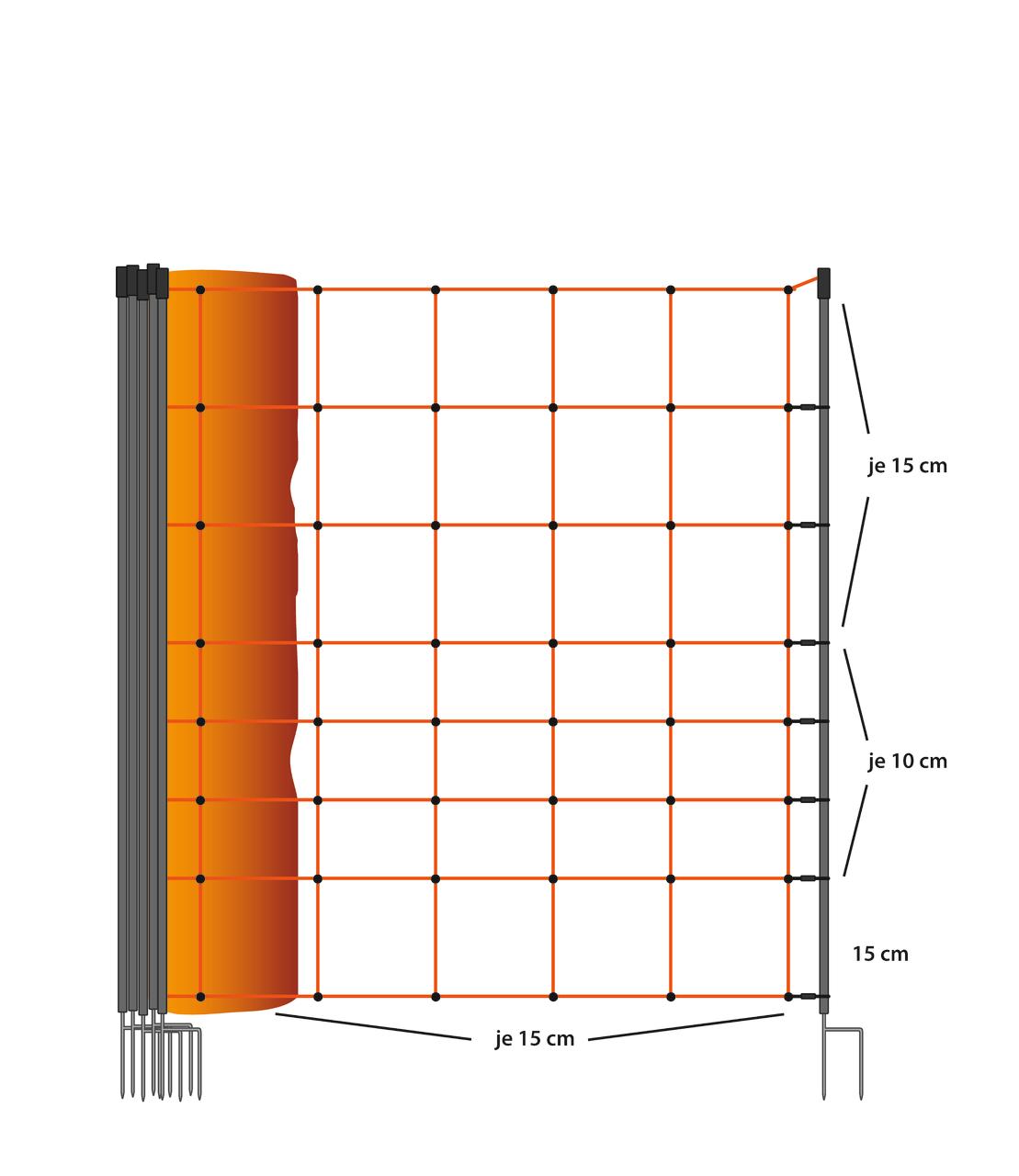 Filet pour moutons double pointe, 90 cm/ 50 m de long