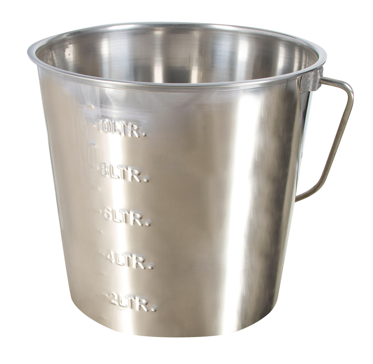 Kerbl Seau en inox avec graduation - 12,3 L