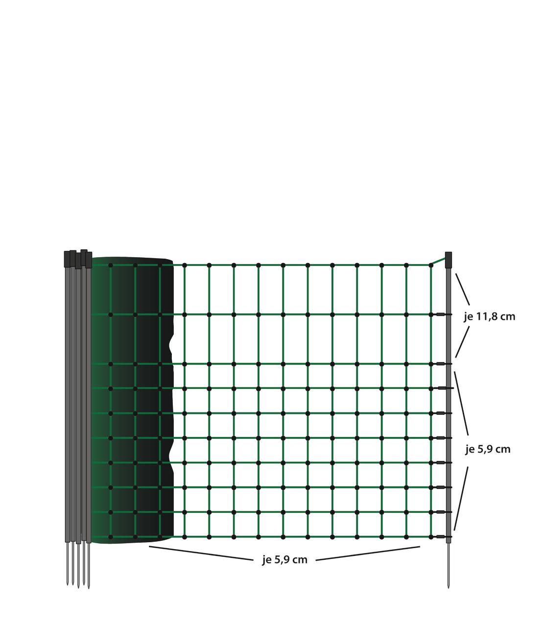 Kerbl Filet pour lapins 65 cm x 12 m, pointe unique