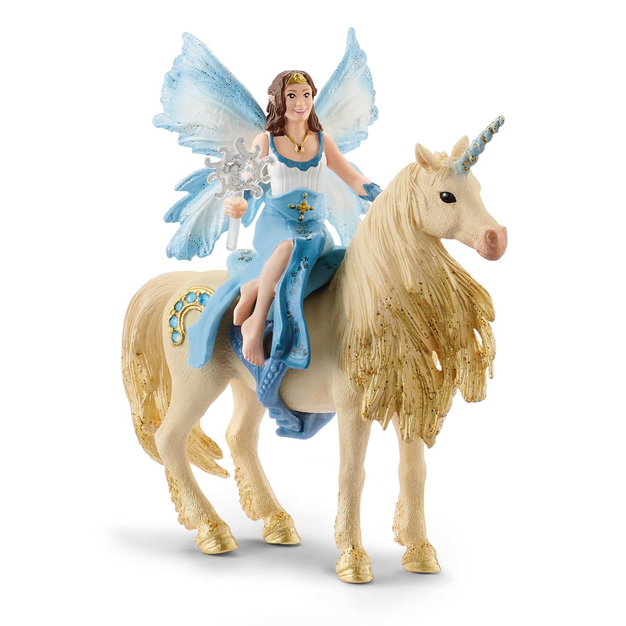 Schleich Eyela sur licorne dorée