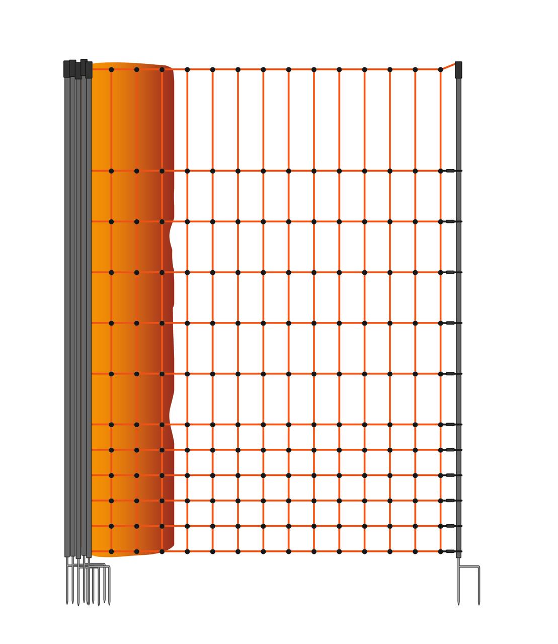 Kerbl Filet pour volaille, 112 cm x 50 m, électrifiable